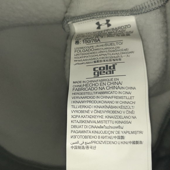 NOS Womens Sz XS Lt Gray Under Armour STORM Hoodie, Winterwear Pullover COLDGEAR - Picture 6 of 7